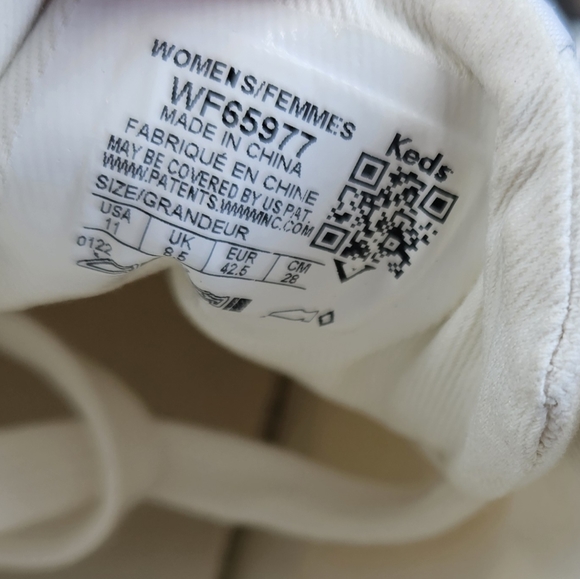 White Keds canvas Jump Kick Sneakers size 11 brand new never worn - Picture 5 of 8